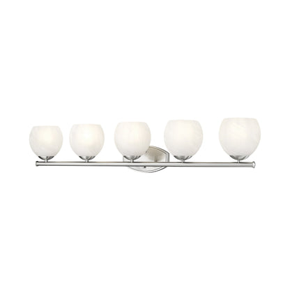 Colette Bath Vanity Light in Brushed Nickel (5-Light).