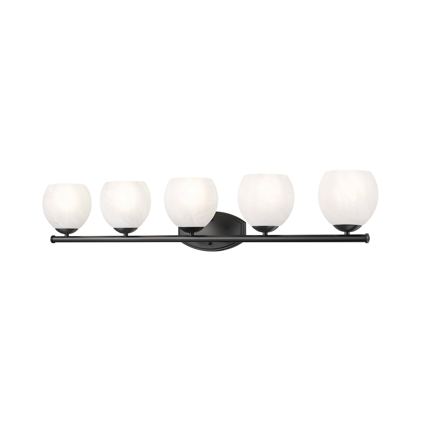 Colette Bath Vanity Light in Matte Black (5-Light).