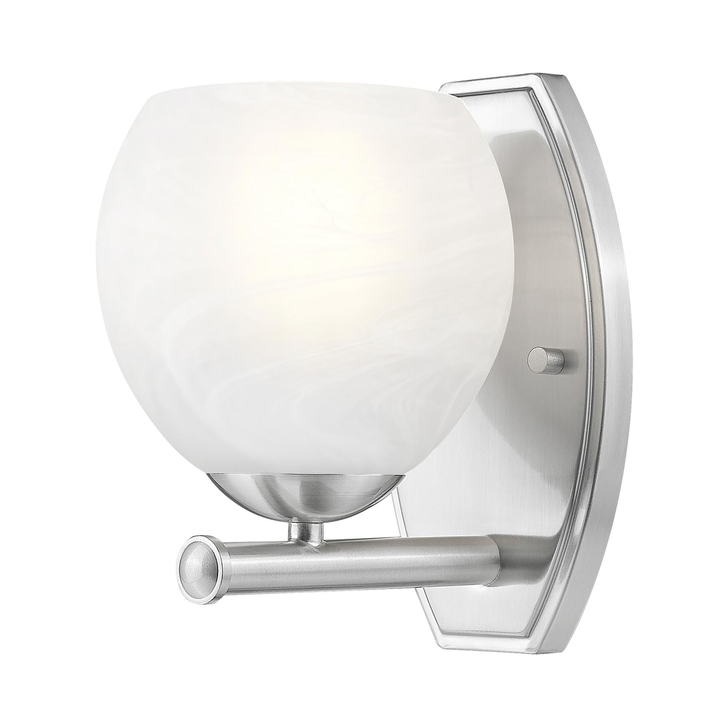 Colette Wall Light in Brushed Nickel.