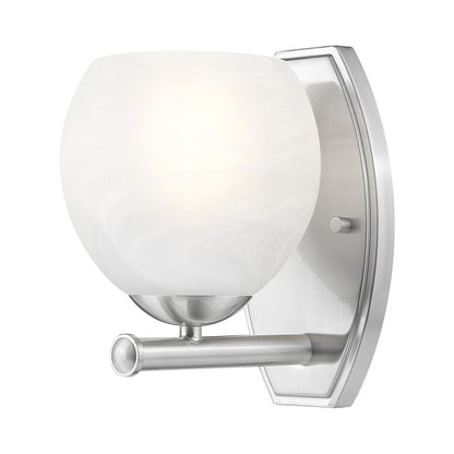 Colette Wall Light in Brushed Nickel.