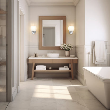 Colette Wall Light in bathroom.