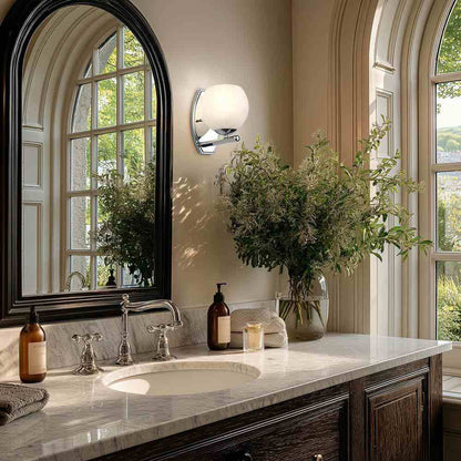Colette Wall Light in bathroom.