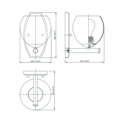 Colette Wall Light - line drawing.