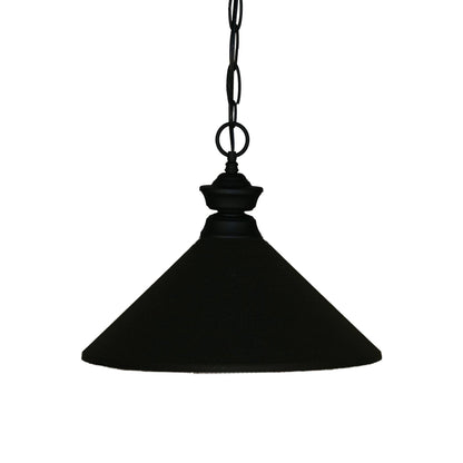 Z-Lite Cone Pendant Light in Matte Black (Matte Black).