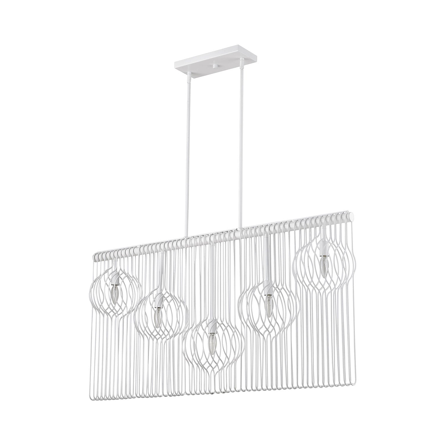Contour Linear Chandelier in Detail.