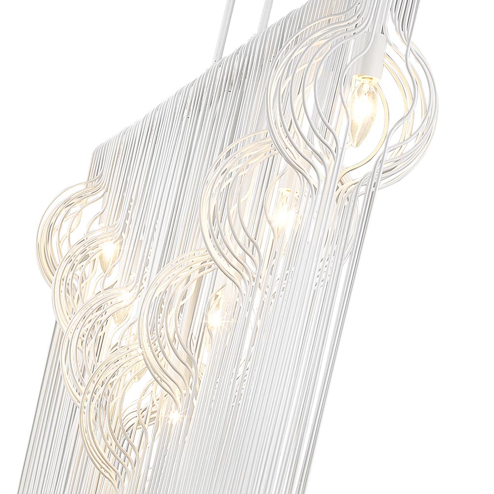 Contour Linear Chandelier in Detail.