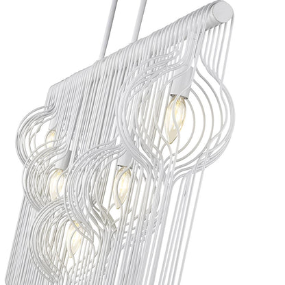 Contour Linear Chandelier in Detail.