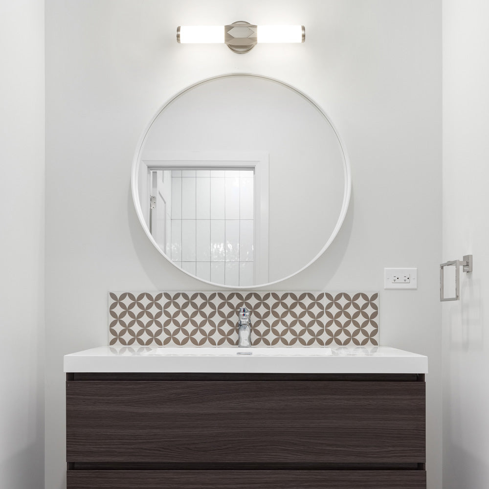 Cooper LED Bath Vanity Light in bathroom.