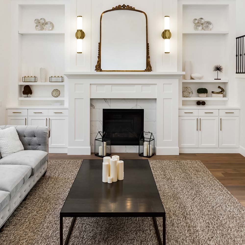 Cooper LED Bath Vanity Light in living room.