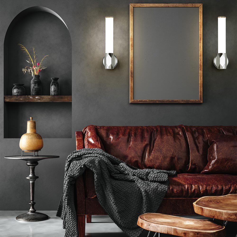 Cooper LED Bath Wall Light in living room.