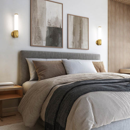 Cooper LED Bath Wall Light in bedroom.