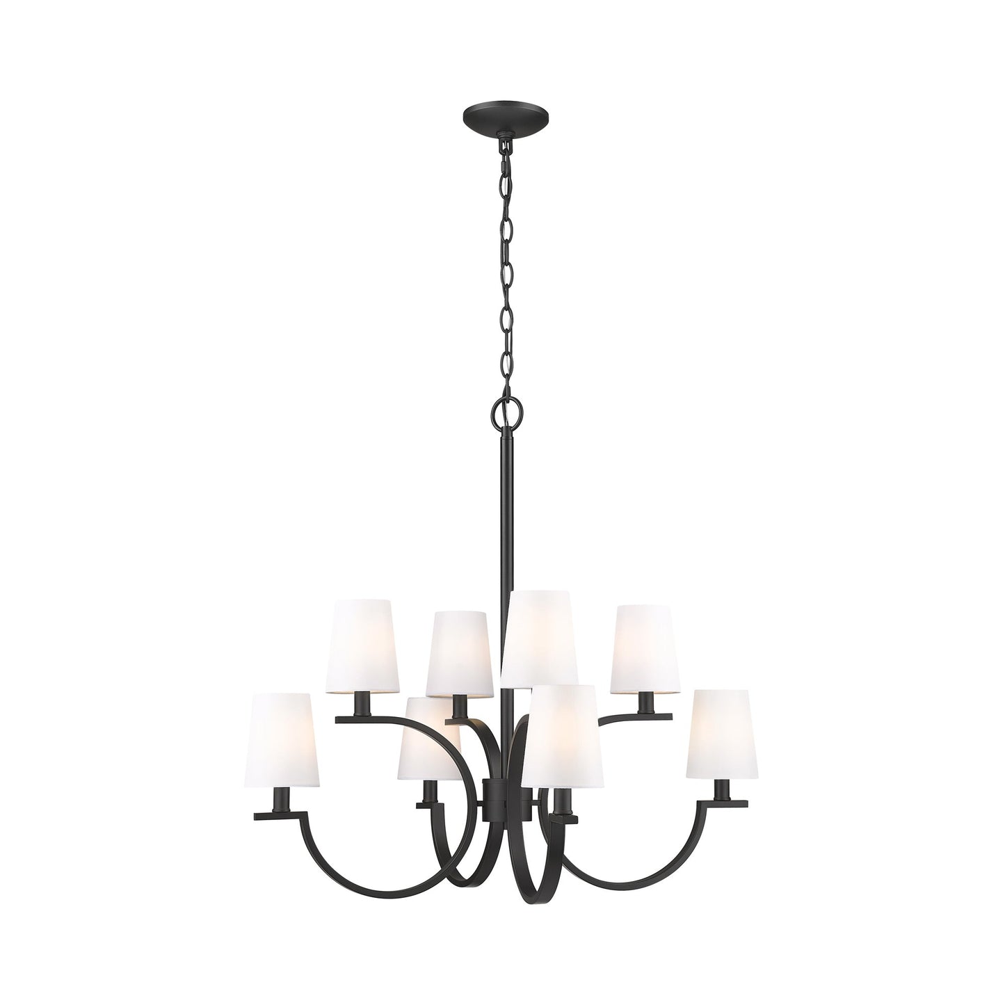 Cordelia Chandelier in Matte Black (8-Light).