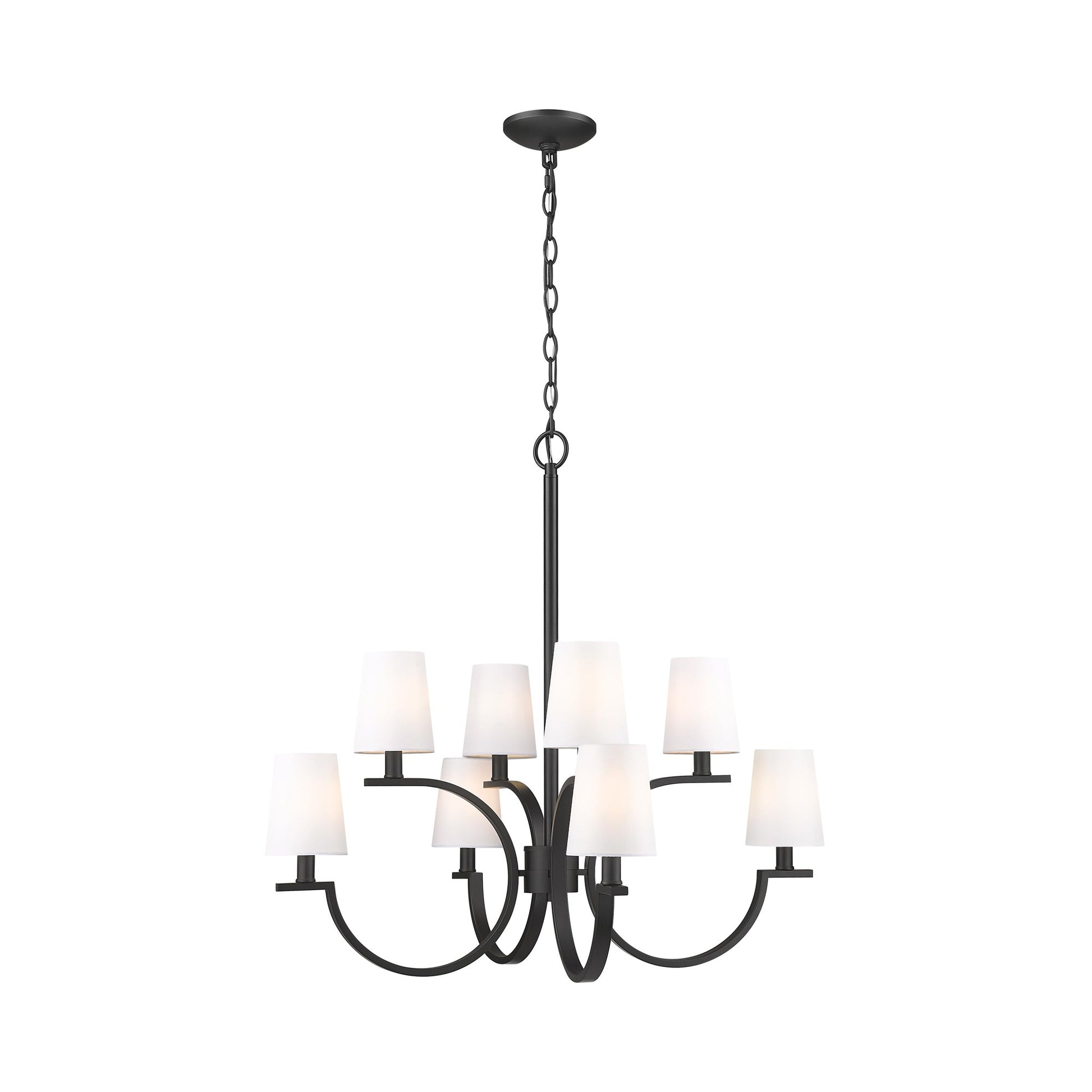 Cordelia Chandelier in Matte Black (8-Light).