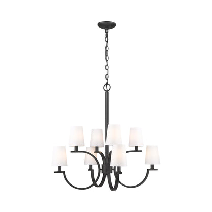 Cordelia Chandelier in Matte Black (8-Light).