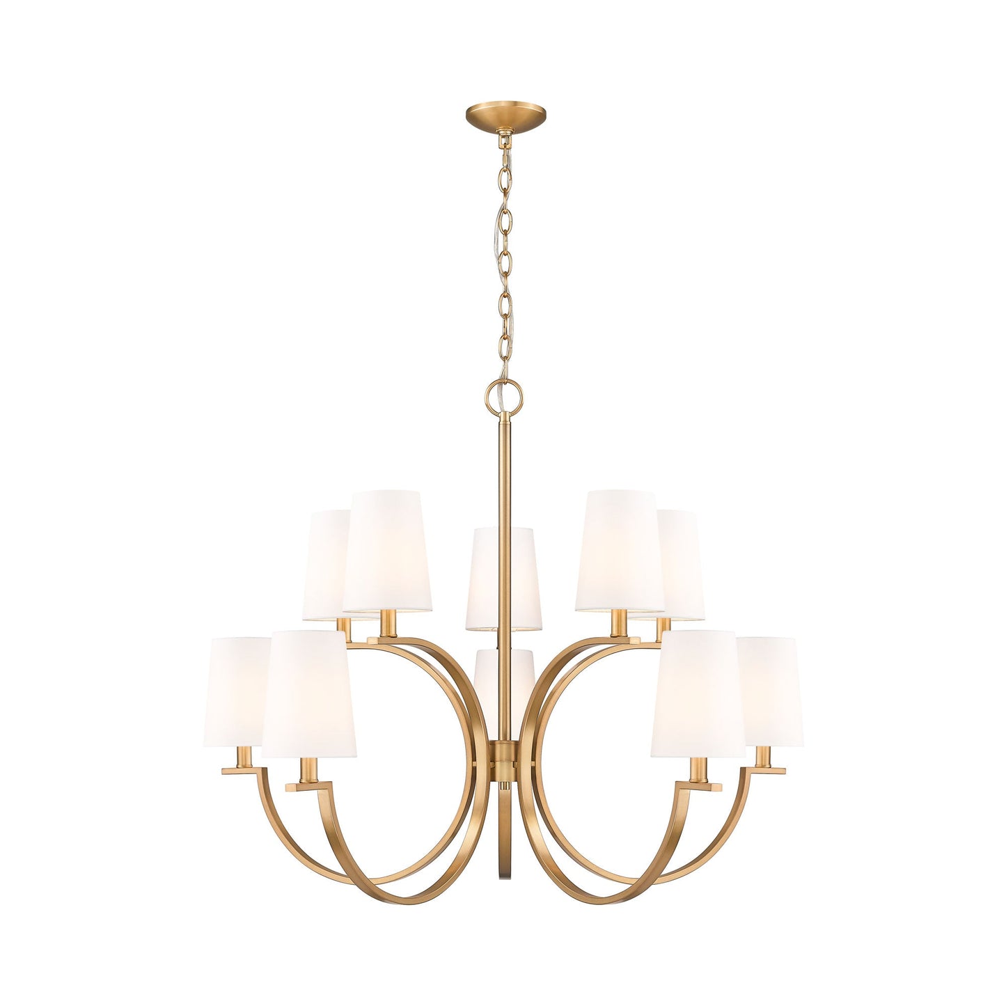 Cordelia Chandelier in Modern Gold (10-Light).