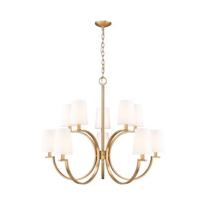 Cordelia Chandelier in Modern Gold (10-Light).