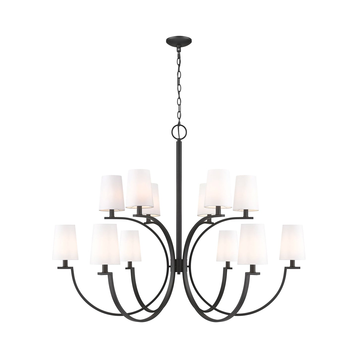 Cordelia Chandelier in Matte Black (12-Light).