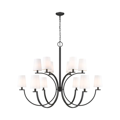 Cordelia Chandelier in Matte Black (12-Light).