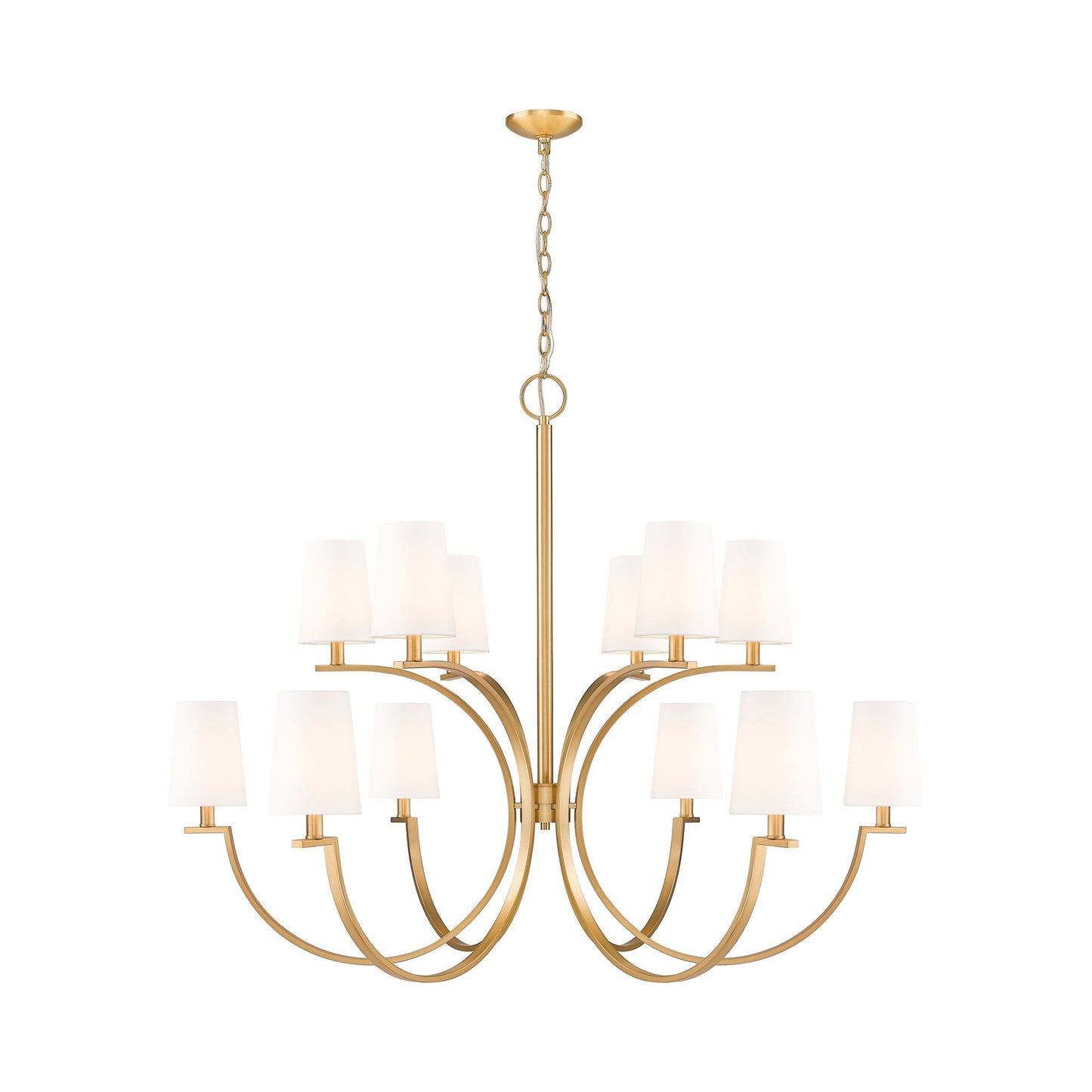 Cordelia Chandelier in Modern Gold (12-Light).