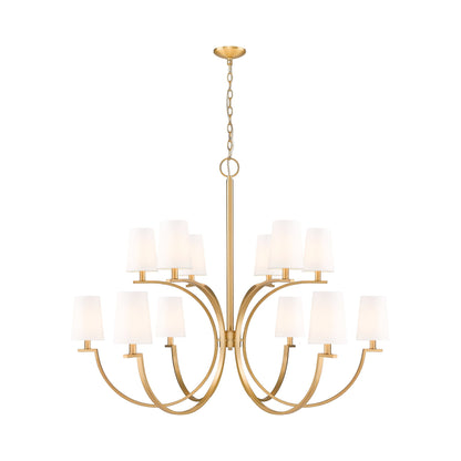 Cordelia Chandelier in Modern Gold (12-Light).