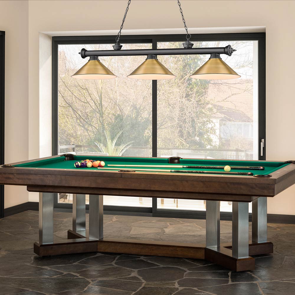 Cordon 2306-15 Billiard Pendant Light in game room.