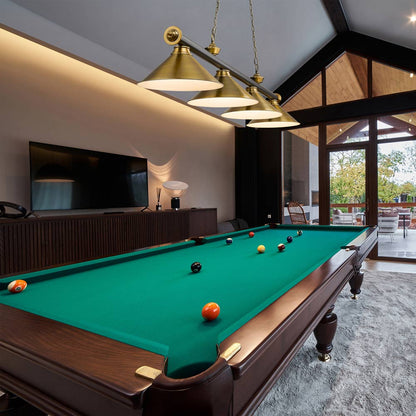 Cordon 2306-15 Billiard Pendant Light in game room.