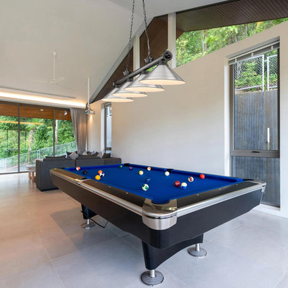 Cordon 2306-15 Billiard Pendant Light in game room.