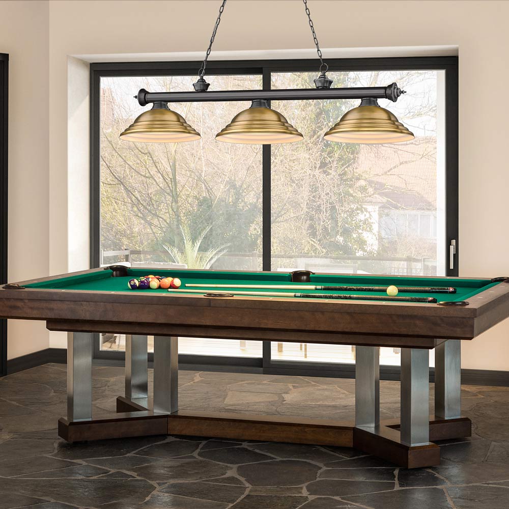 Cordon Billiard Pendant Light in game room.