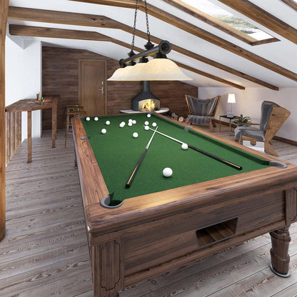 Cordon Bowl Billiard Pendant Light in game room.