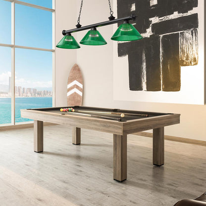 Cordon Cone Billiard Pendant Light in game room.
