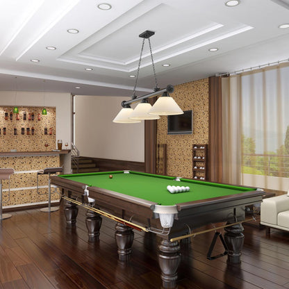 Cordon Cone Billiard Pendant Light in game room.