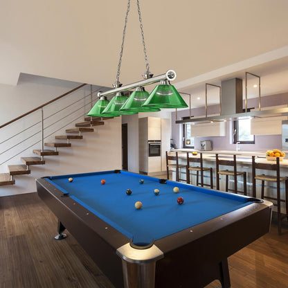 Cordon Cone Billiard Pendant Light in game room.