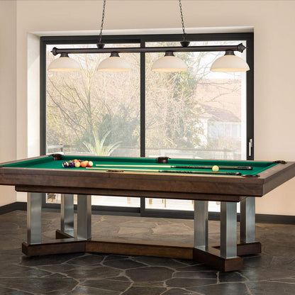 Cordon Dome Billiard Pendant Light in game room.