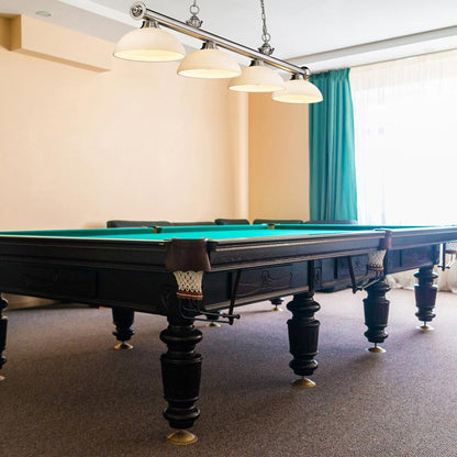 Cordon Dome Billiard Pendant Light in game room.