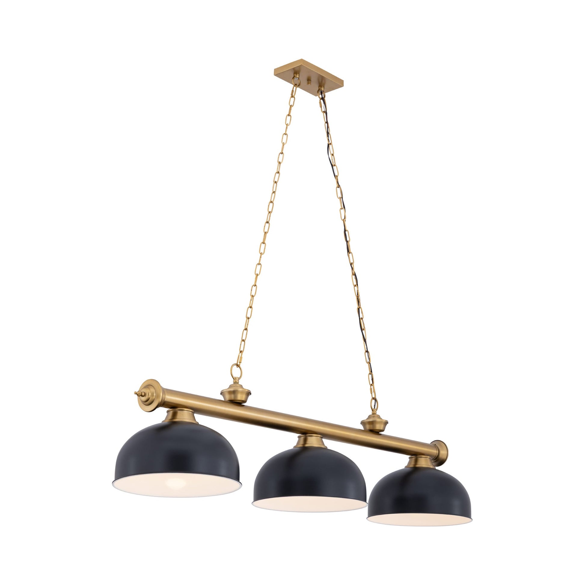 Cordon Dome Steel Billiard Pendant Light in Detail.