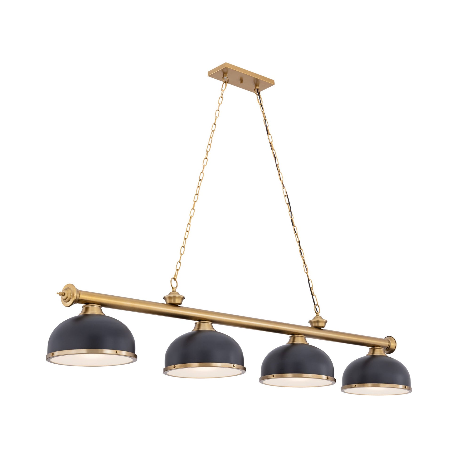 Cordon Dome Steel Billiard Pendant Light in Detail.