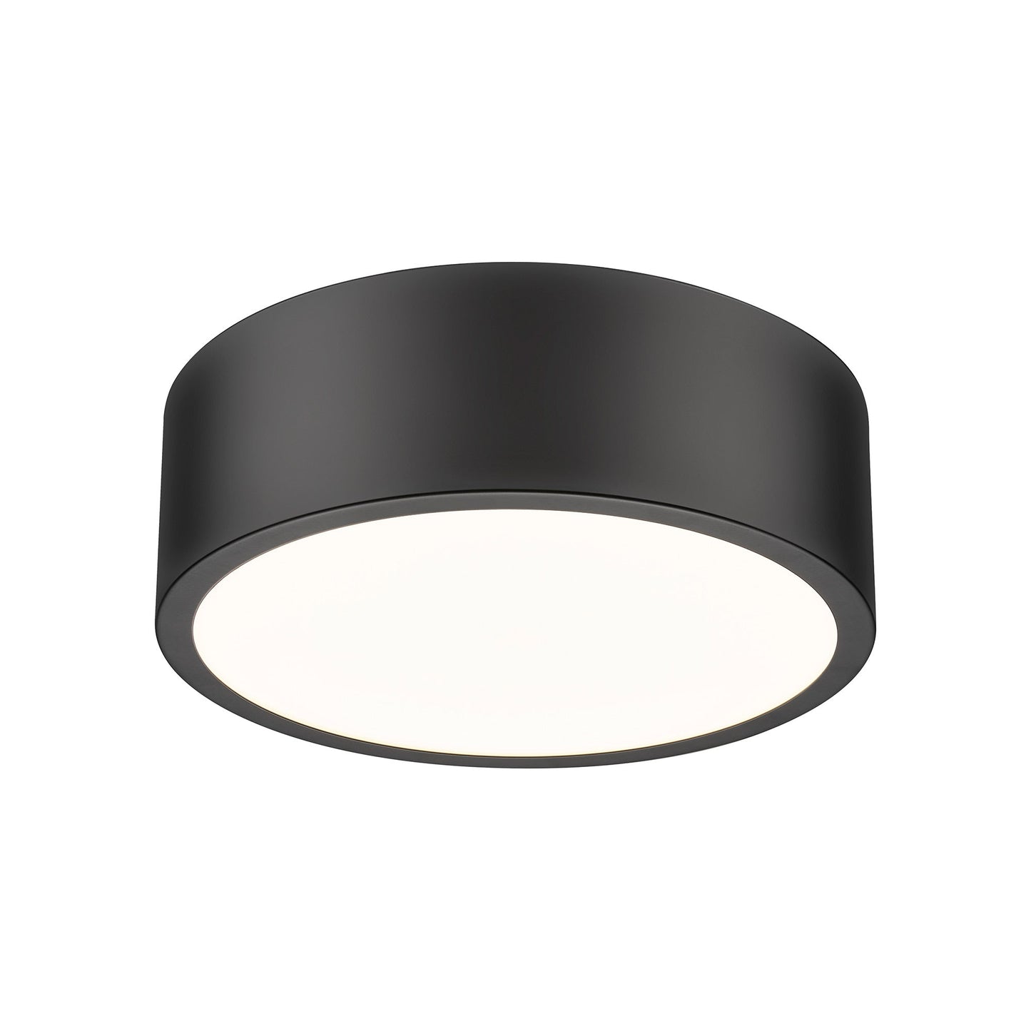 Coronado LED Flush Mount Ceiling Light in Matte Black (12.25-Inch).