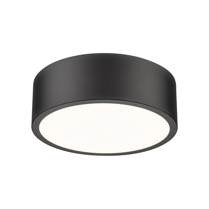 Coronado LED Flush Mount Ceiling Light in Matte Black (12.25-Inch).