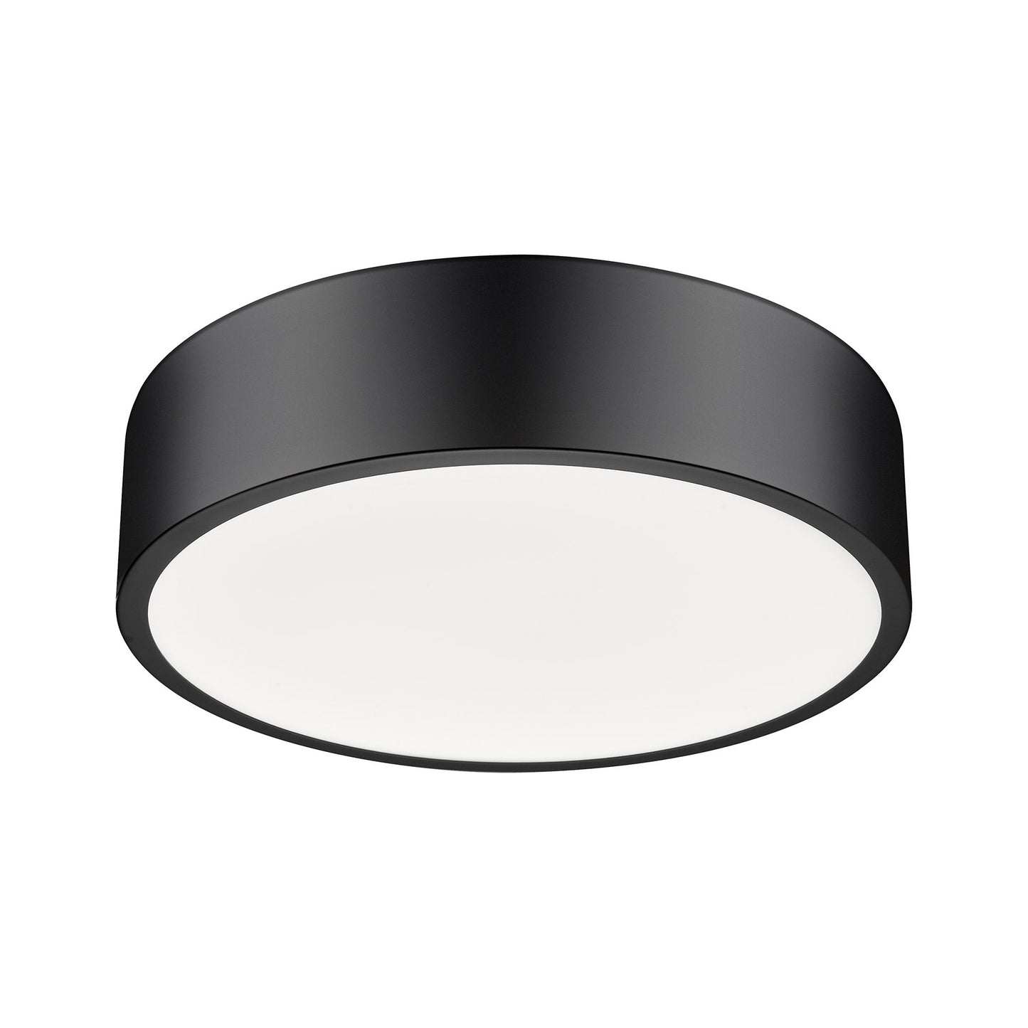 Coronado LED Flush Mount Ceiling Light in Matte Black (16-Inch).