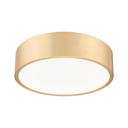 Coronado LED Flush Mount Ceiling Light in Modern Gold (16-Inch).
