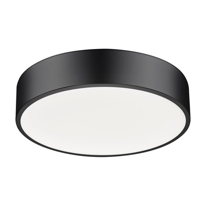 Coronado LED Flush Mount Ceiling Light in Matte Black (20-Inch).