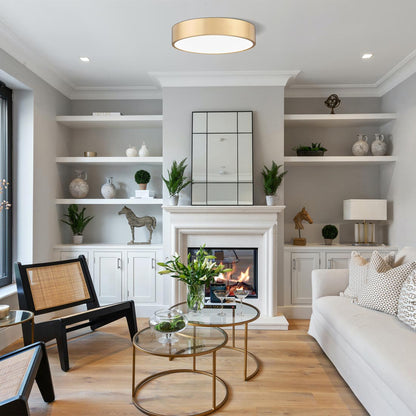 Coronado LED Flush Mount Ceiling Light in living room.