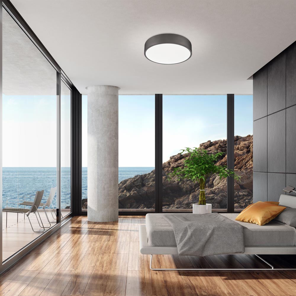Coronado LED Flush Mount Ceiling Light in bed room.