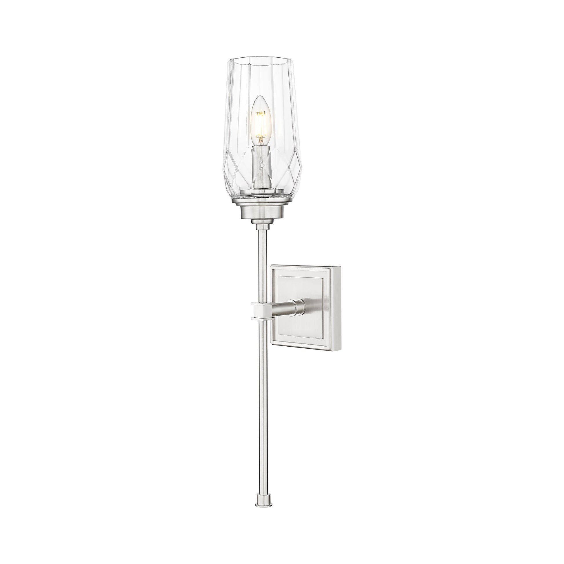 Cosmo Wall Light in Brushed Nickel.