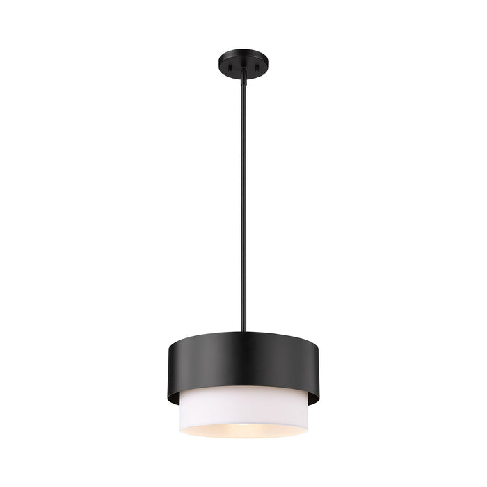 Counterpoint Pendant Light in Matte Black (12-Inch).