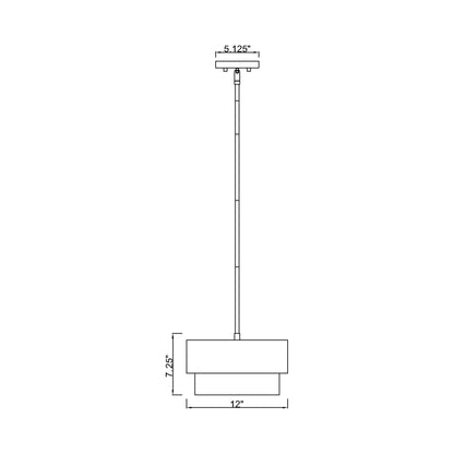 Counterpoint Pendant Light - line drawing.