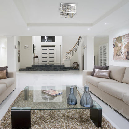 Cronise Rectangular Wall Light in living room.