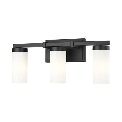 Danica Bath Vanity Light in Matte Black (3-Light).