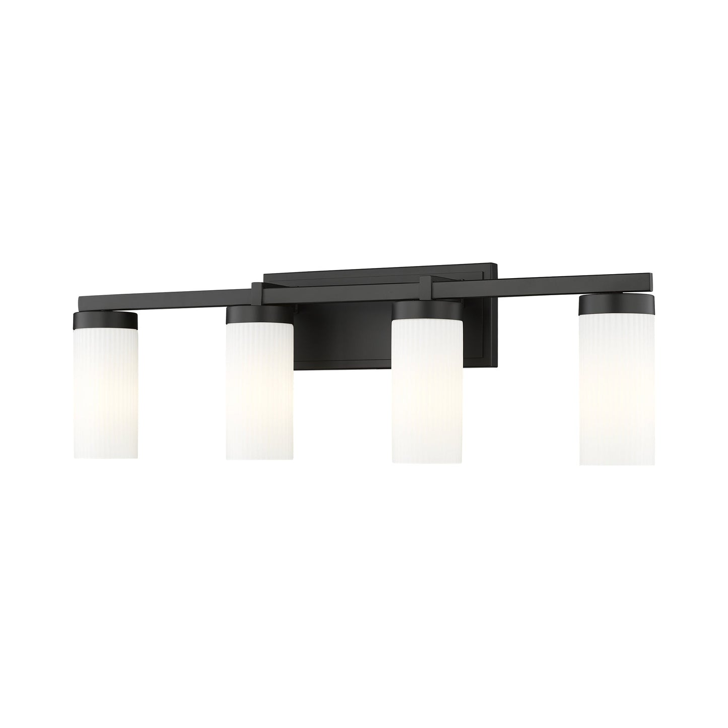 Danica Bath Vanity Light in Matte Black (4-Light).