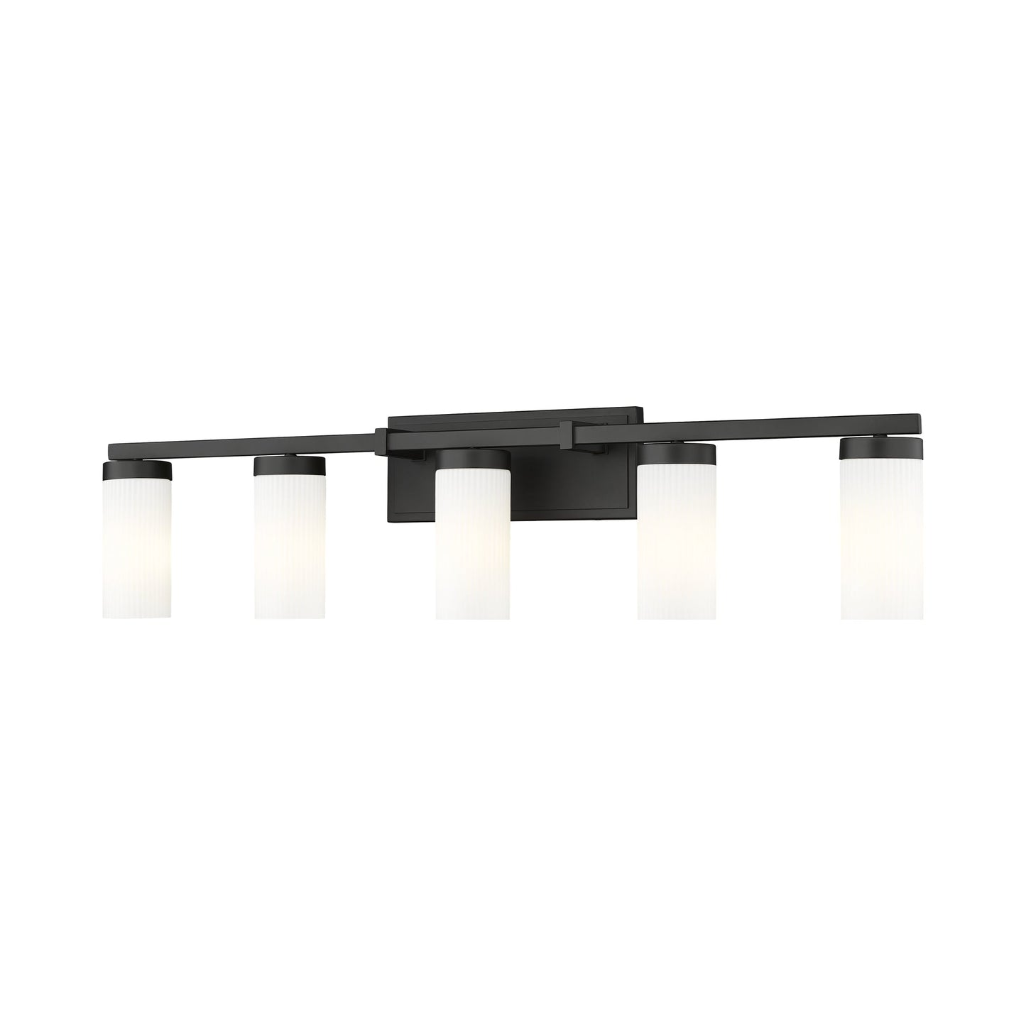 Danica Bath Vanity Light in Matte Black (5-Light).
